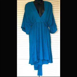 🟣Gottex Lattice Peacock beach cover up dress